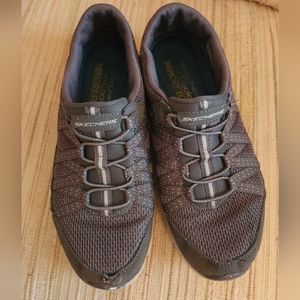 Skechers Woman's Air-Cooled Memory Foam Slip On Gray Strolling Sneakers